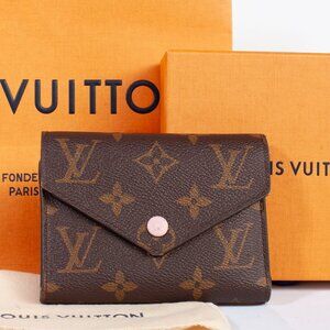 Authentic Louis Vuitton Monogram Canvas Victorine Wallet